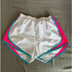 White Nike drifit shorts